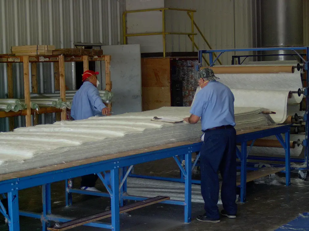 Hand-laid fiberglass process
