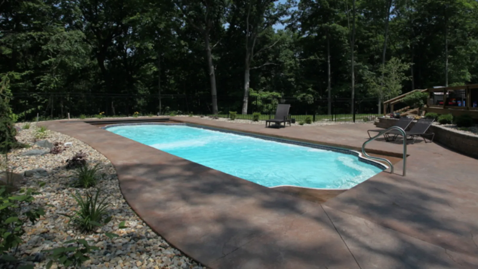 Fiberglass pool installation in Clark County, Ohio