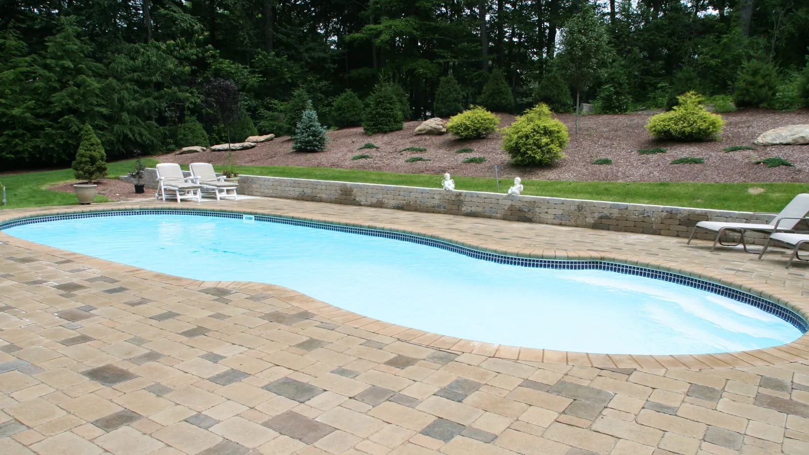 Fiberglass pool installation in Lewis Center, Ohio