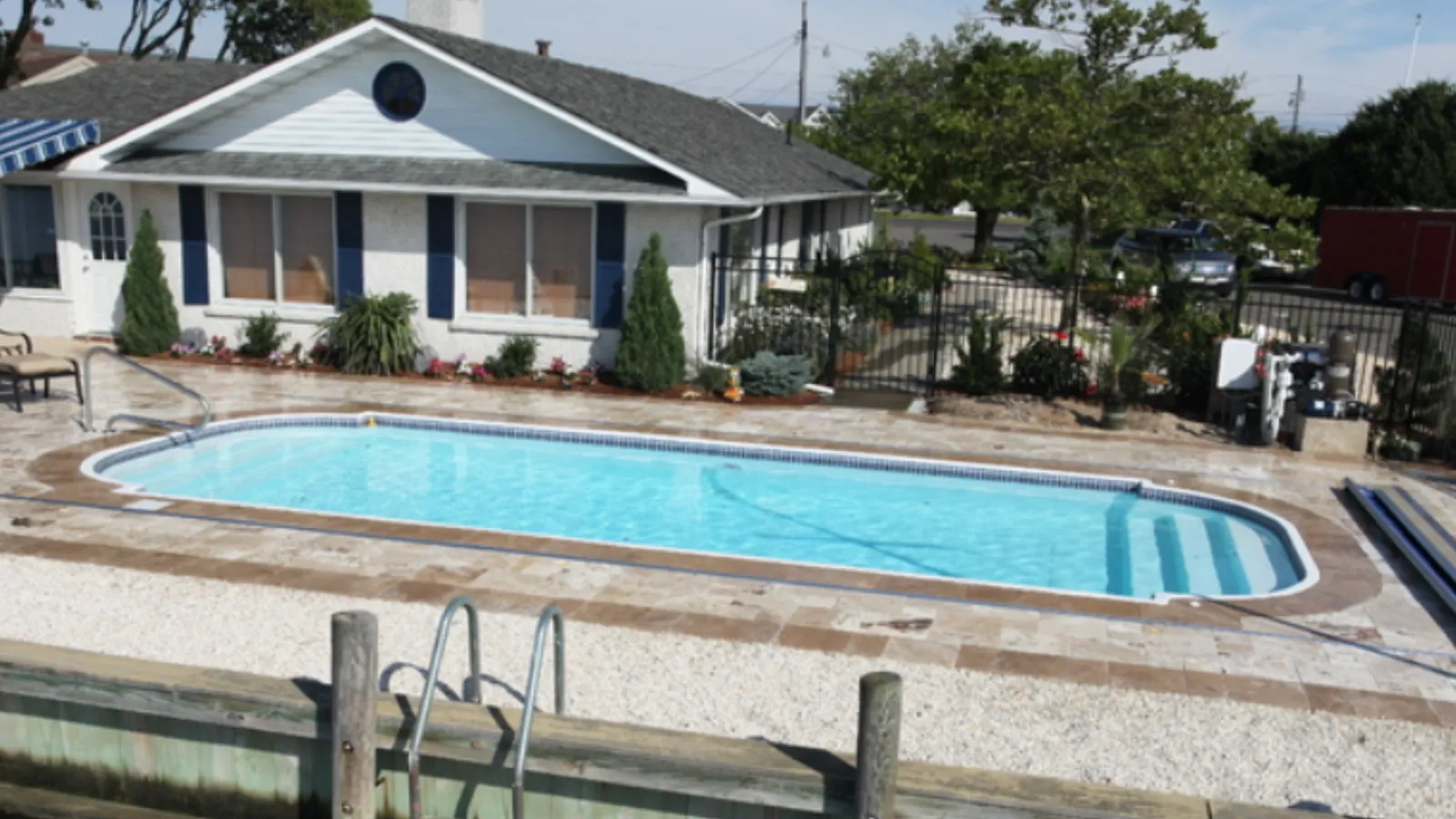 Fiberglass pool installation in Richland County, Ohio
