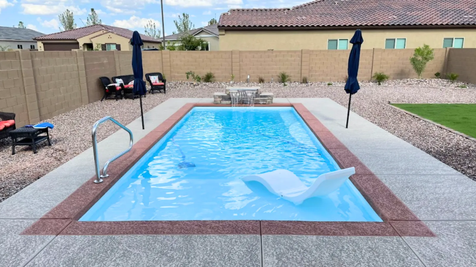 Fiberglass pool installation in Upper Arlington, Ohio