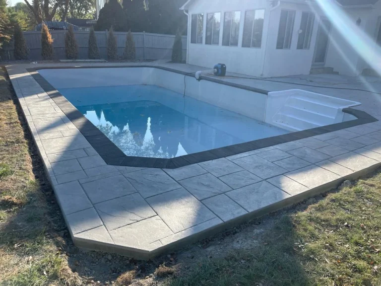 Drained Installed outdoor pool