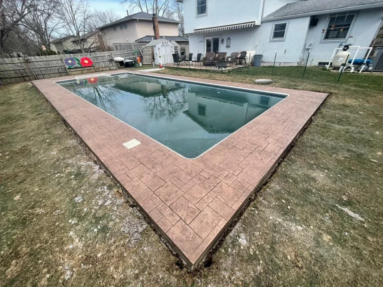Installed outdoor pool