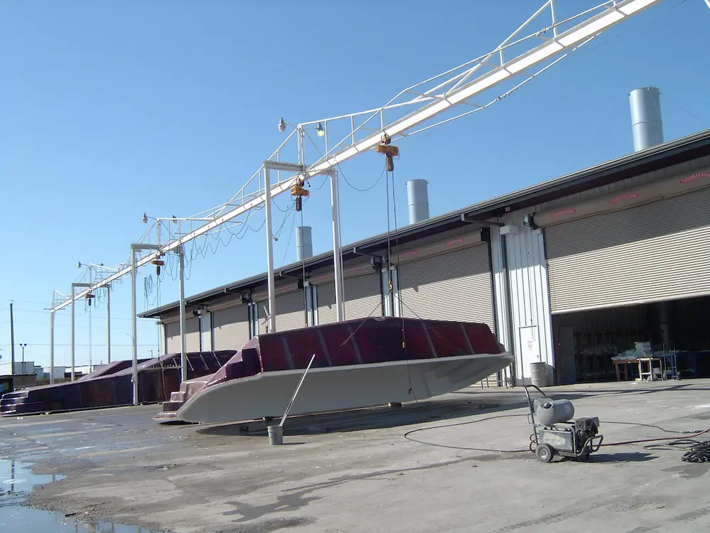 Fiberglass Pool Shell hanging